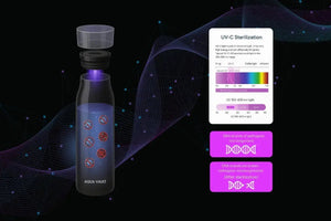AQUA VAULT PureX Self-Cleaning Smart Water Bottle - Advanced UV-C Technology 