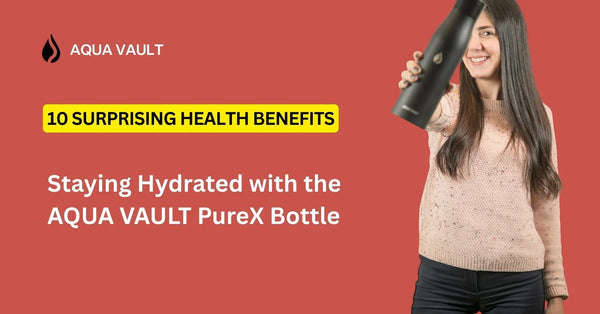 AQUA VAULT PureX Bottle on a fitness mat