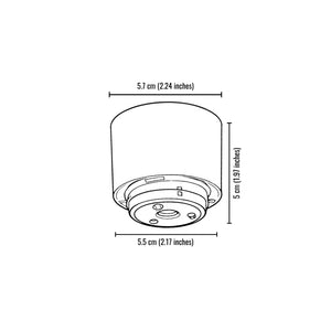 Measurement chart of AQUA VAULT PureX Bottle Cap.