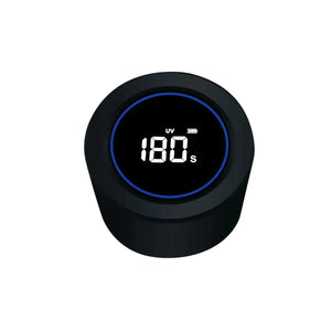 AQUA VAULT PureX UV-C Self-Cleaning Premium Smart Water Bottle Replacement Cap Black Color on a white background