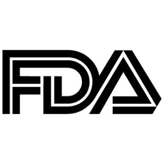 Black 'FDA' logo on a white background