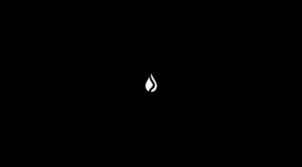 White AQUA VAULT Drop Logo on a black background