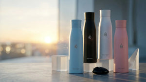 AQUA VAULT PureX UV-C self-cleaning smart water bottle in four colors