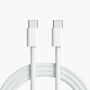 AQUA VAULT USB-C Charging Cable 1m White Colored on a white background