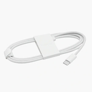 AQUA VAULT White USB-C charging cable 1m with organizer on white background
