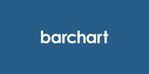 Barchart logo on a blue background
