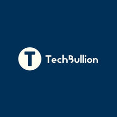 TechBullion logo on a blue background